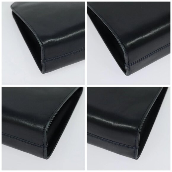 Salvatore Ferragamo Chain Shoulder Bag Leather Black Gold Auth 139064 - Picture 16 of 16